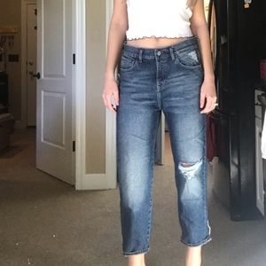 Straight legged cropped jeans